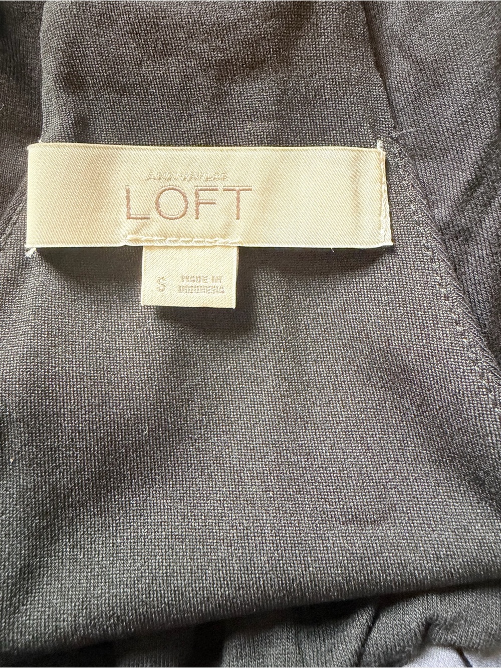 LOFT Pleated Midi Dress Black & Gray Colorblock Size Small - Picture 5 of 6